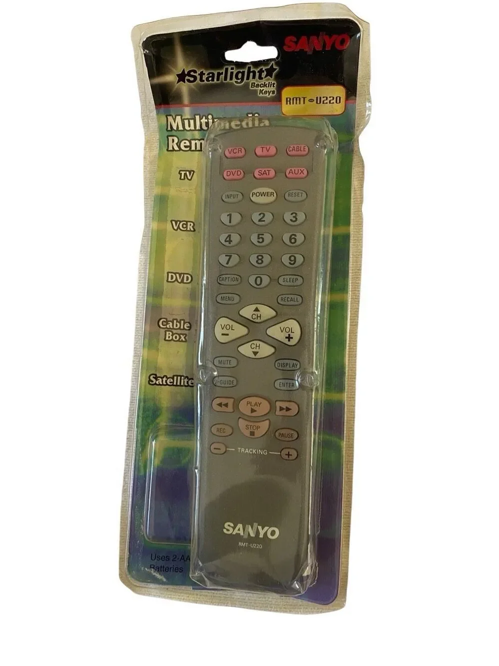 Sanyo Starlight Rmt U220 Multimedia Remote Backlit Keys Tv Media Replacement